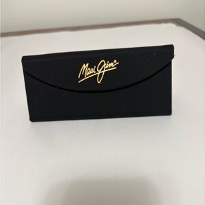 Maui Jim Black Sunglasses Case with Gold Logo